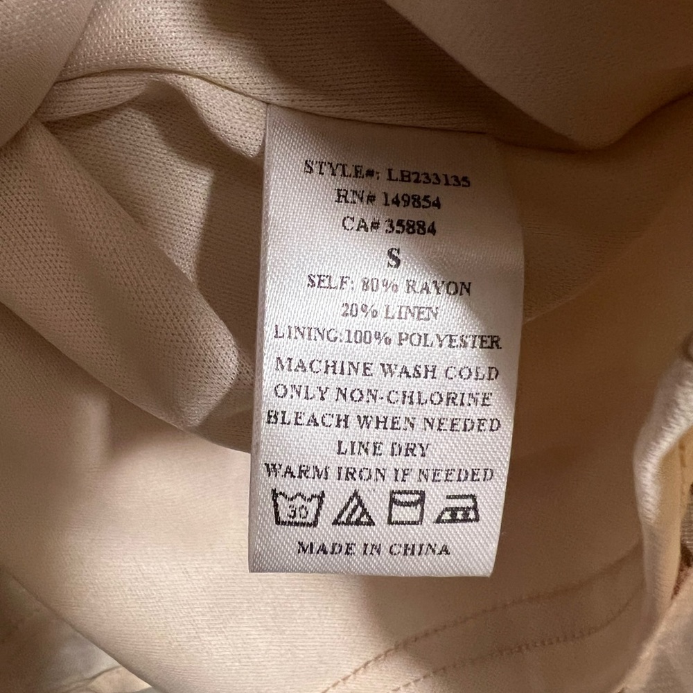 Sage the Label Tropical Button Linen Dress Size Small - Picture 7 of 8